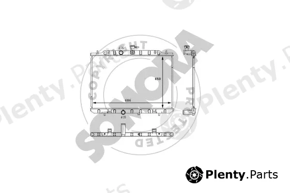 Somora 195640D — Radiator, engine cooling