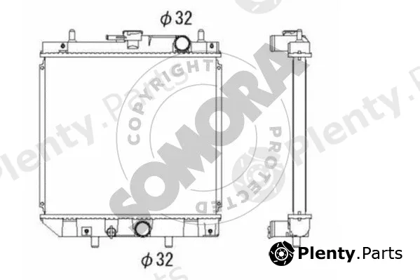 Somora 070440A — Radiator, engine cooling