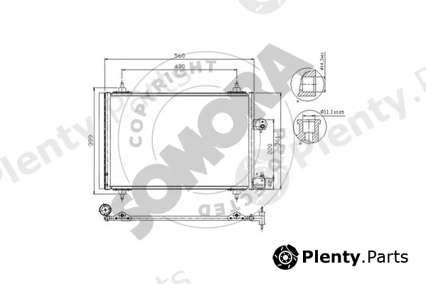 Somora 052360A — Condenser, air conditioning