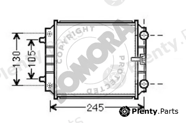 Somora 020540D — Radiator, engine cooling