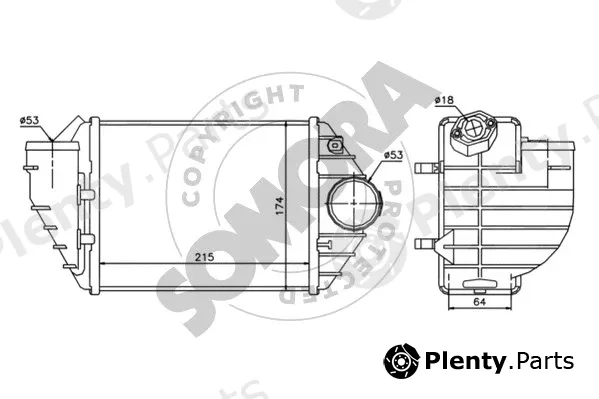 Somora 352245L — Charge Air Cooler