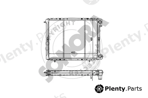 Somora 240344 — Radiator, engine cooling