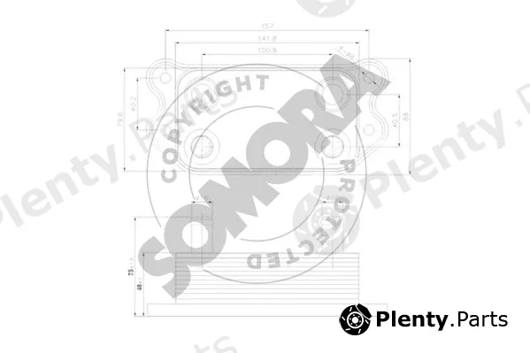 Somora 361465B — Oil Cooler, engine oil