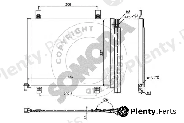 Somora 350260 — Condenser, air conditioning
