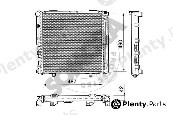 Somora 170442 — Radiator, engine cooling