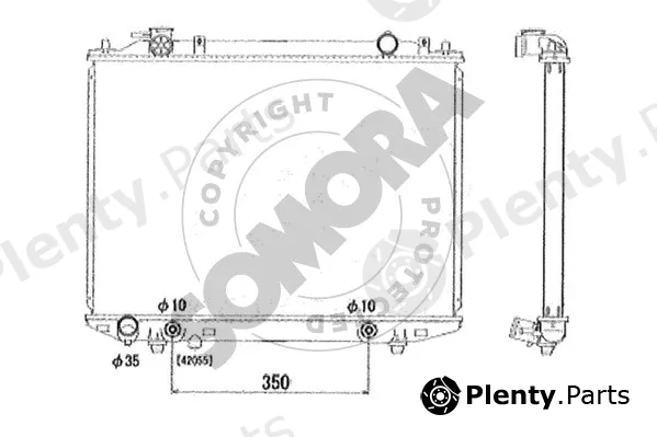 Somora 168040A — Radiator, engine cooling