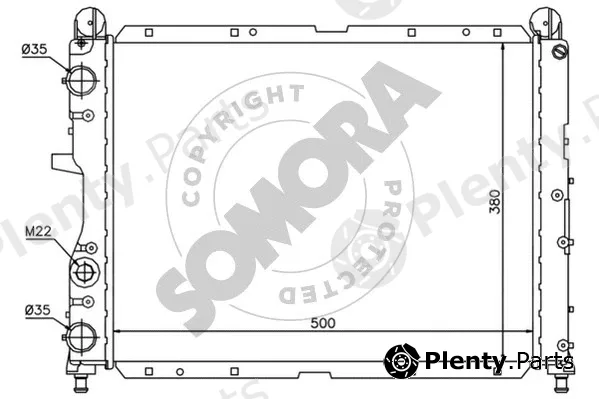 Somora 011140B — Radiator, engine cooling