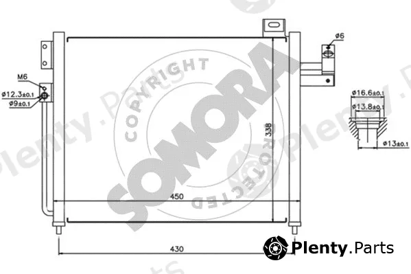 Somora 167360A — Condenser, air conditioning