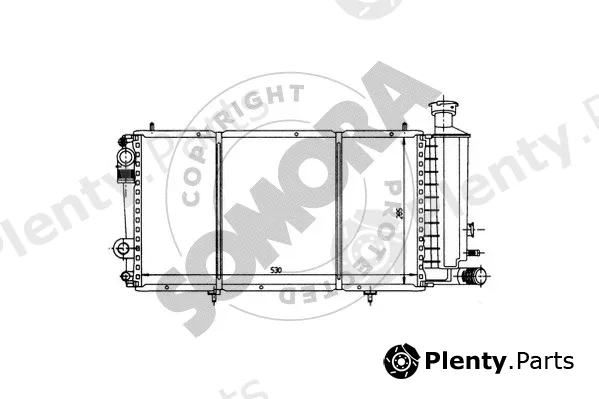 Somora 054040 — Radiator, engine cooling