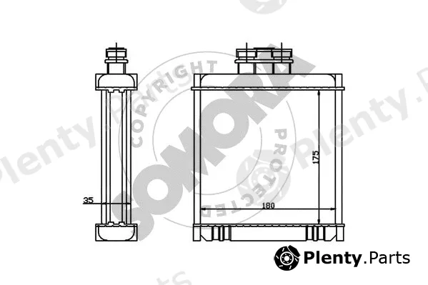 Somora 355450 — Heat Exchanger, interior heating