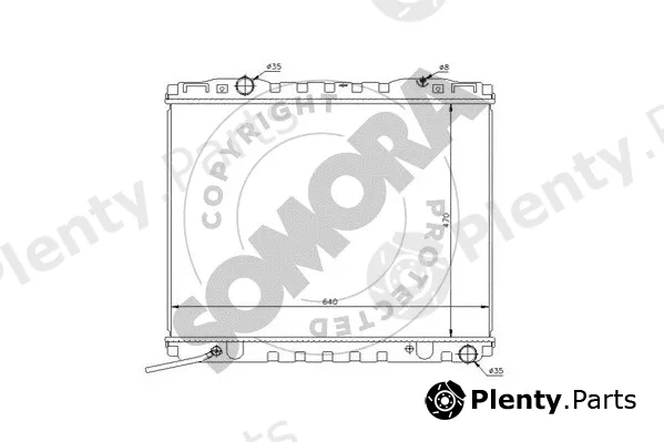 Somora 114040 — Radiator, engine cooling