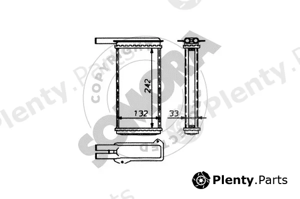 Somora 093150 — Heat Exchanger, interior heating