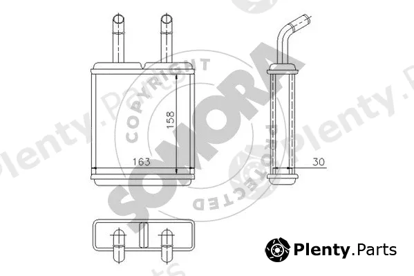 Somora 131050 — Heat Exchanger, interior heating