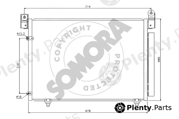 Somora 165560A — Condenser, air conditioning