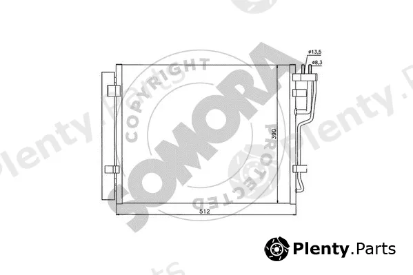Somora 112160A — Condenser, air conditioning