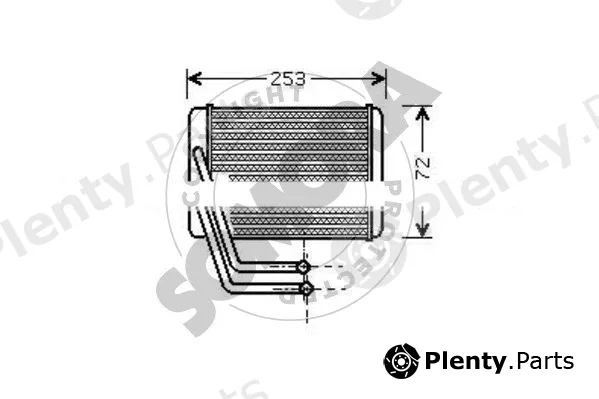 Somora 137050A — Heat Exchanger, interior heating