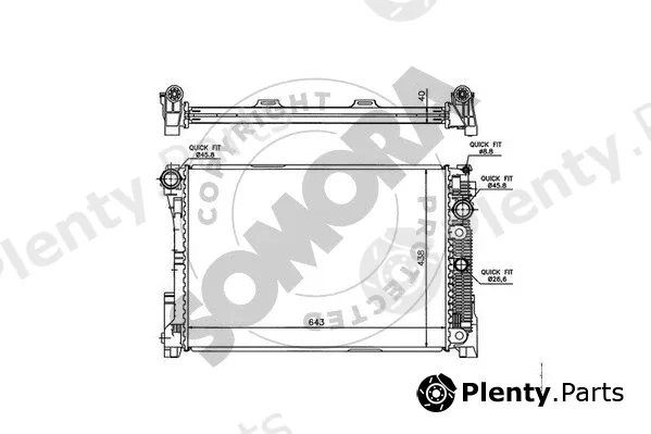 Somora 171440A — Radiator, engine cooling