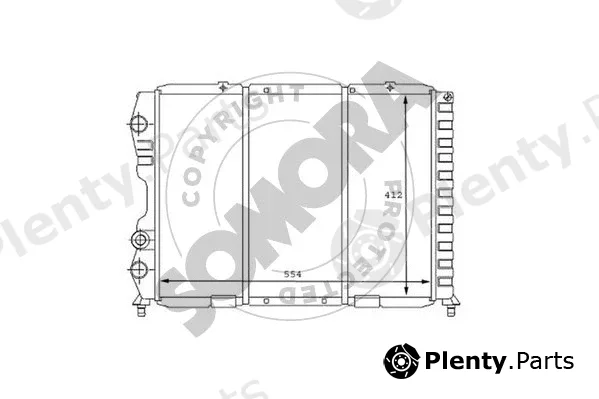 Somora 012040A — Radiator, engine cooling