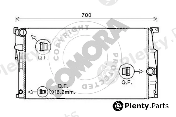 Somora 040840B — Radiator, engine cooling
