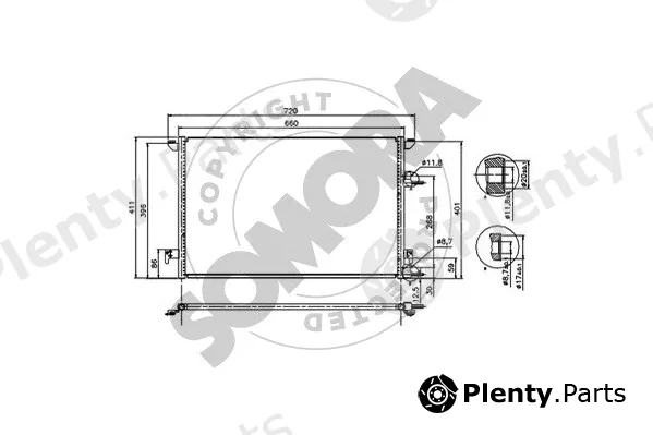 Somora 271360 — Condenser, air conditioning