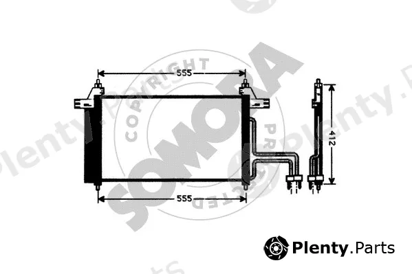 Somora 082360 — Condenser, air conditioning
