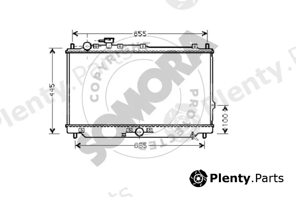 Somora 116040A — Radiator, engine cooling