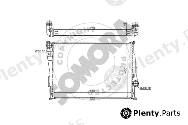 Somora 040540B — Radiator, engine cooling