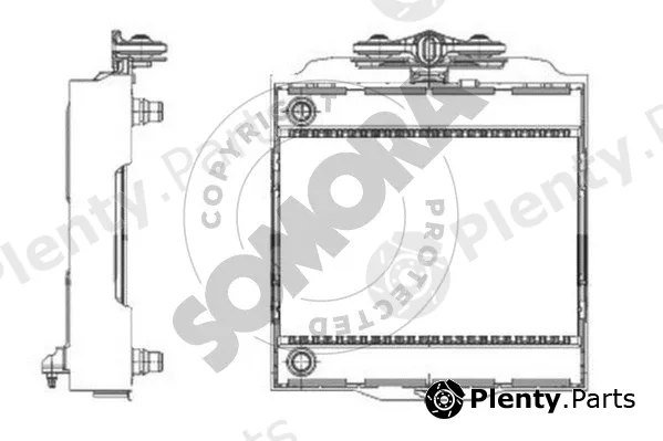 Somora 042440A — Radiator, engine cooling