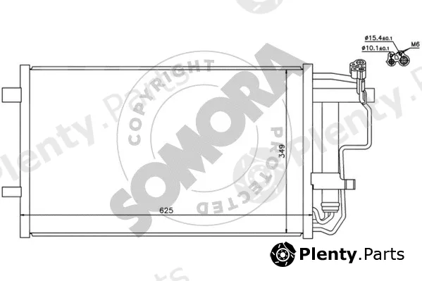 Somora 162960A — Condenser, air conditioning