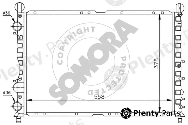 Somora 011140A — Radiator, engine cooling