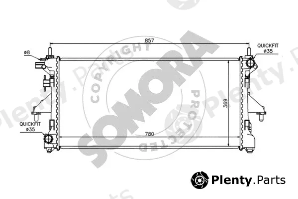 Somora 084240E — Radiator, engine cooling