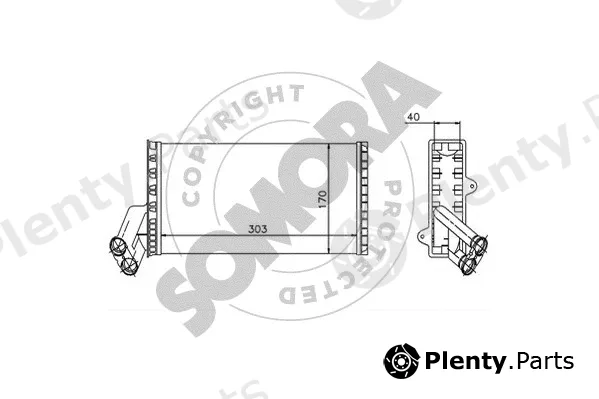 Somora 085050 — Heat Exchanger, interior heating