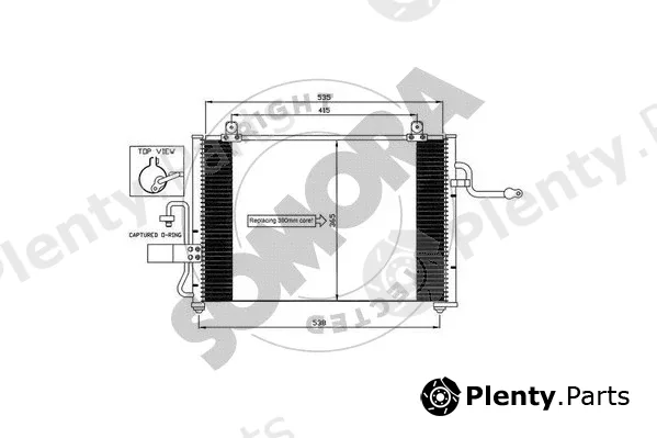 Somora 064560 — Condenser, air conditioning