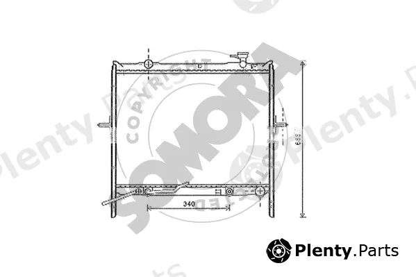 Somora 114040E — Radiator, engine cooling