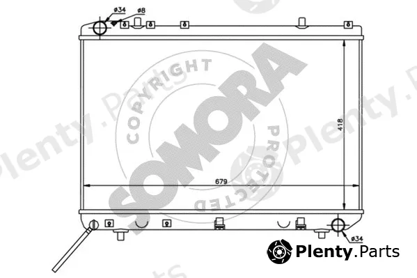 Somora 065340A — Radiator, engine cooling