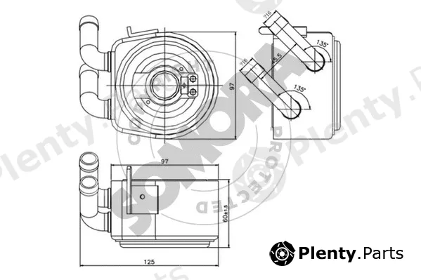 Somora 095265A — Oil Cooler, engine oil