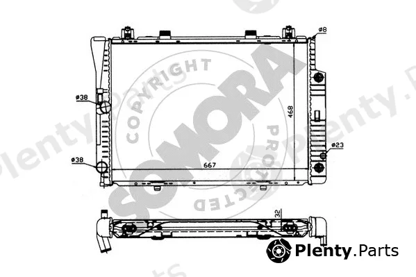 Somora 174141 — Radiator, engine cooling