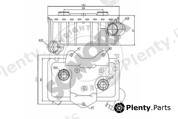 Somora 171265 — Oil Cooler, engine oil