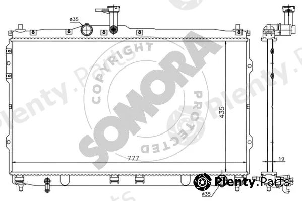 Somora 134140E — Radiator, engine cooling