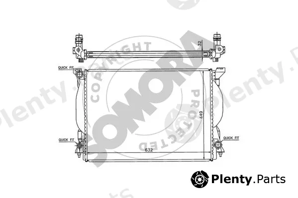 Somora 021540F — Radiator, engine cooling