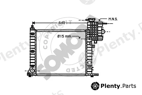 Somora 173041 — Radiator, engine cooling