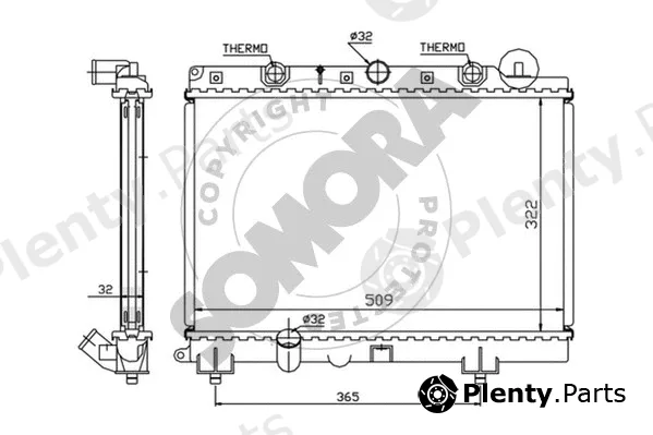 Somora 262140A — Radiator, engine cooling