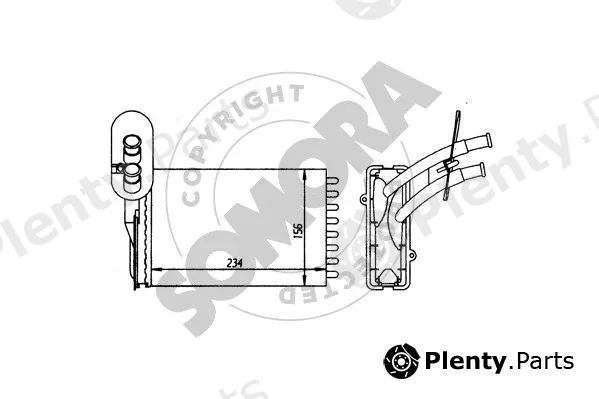 Somora 350550 — Heat Exchanger, interior heating