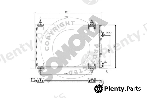 Somora 220760C — Condenser, air conditioning