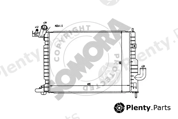 Somora 210441 — Radiator, engine cooling