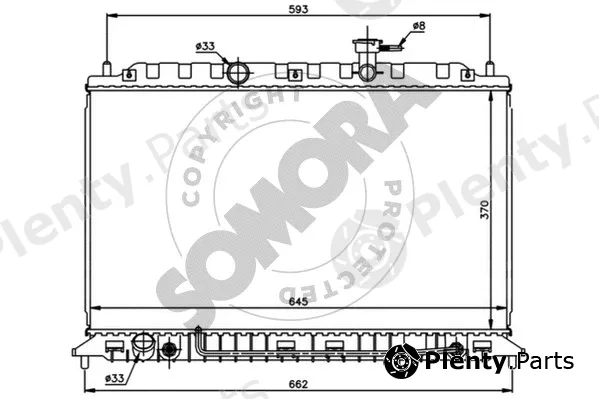 Somora 111140C — Radiator, engine cooling