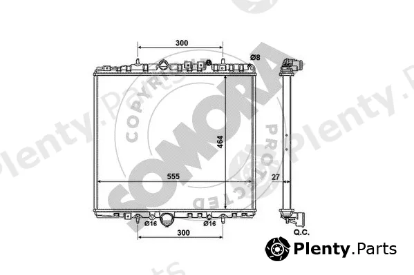 Somora 085140A — Radiator, engine cooling