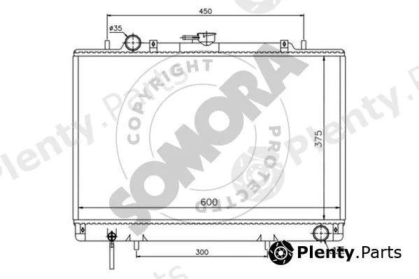Somora 187040B — Radiator, engine cooling