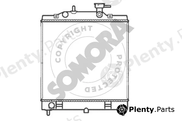 Somora 110140B — Radiator, engine cooling