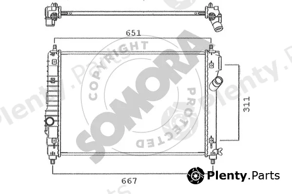 Somora 066140 — Radiator, engine cooling